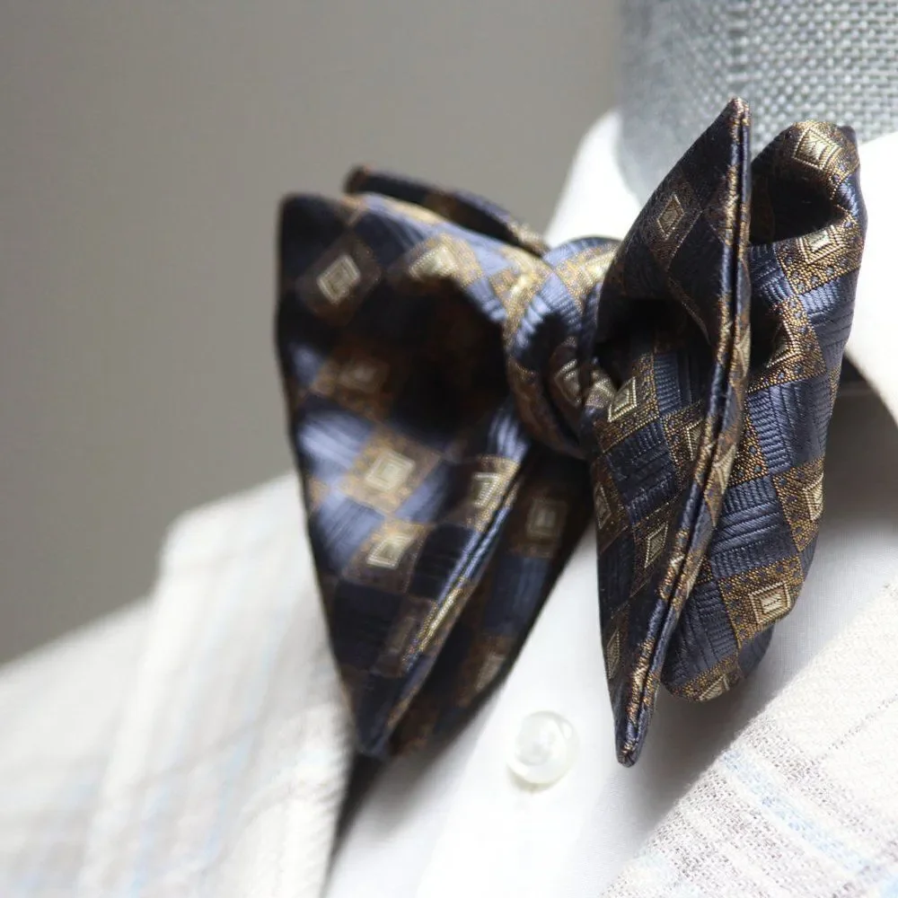 Mens self-tied Bow tie Big Butterfly‎ Ornament 100%Silk Bowtie S688